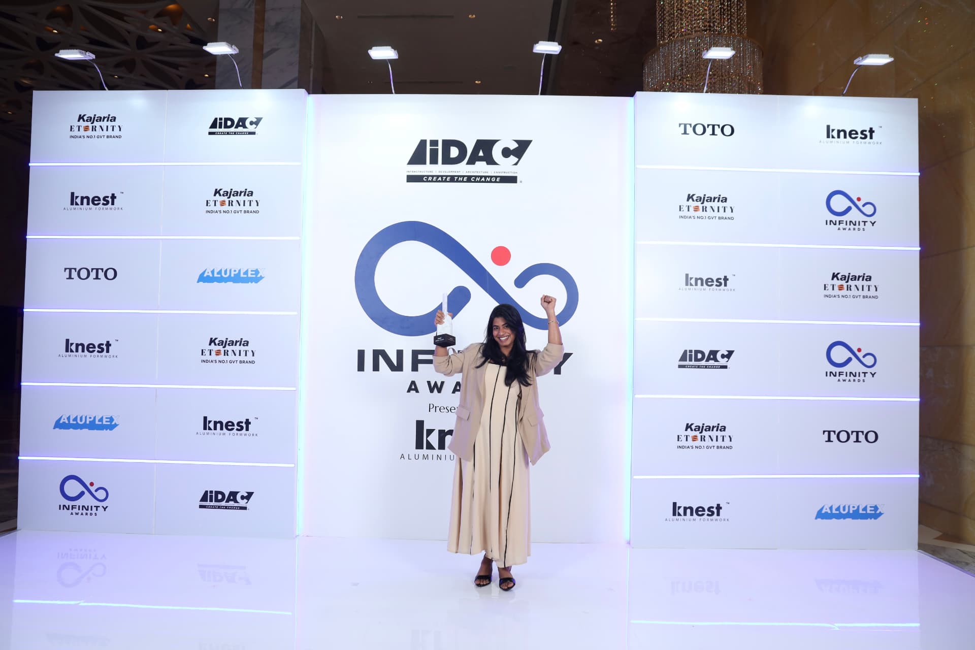 The Teak Stories accepting the 2025 Infinity Award for The Earth Edit